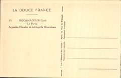 VINTAGE POSTCARD Rocamadour the square the staircase of the miraculous vault