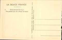 CPA Rocamadour Vue Generale Prise de la Route de Cahors