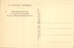 VINTAGE POSTCARD Rocamadour the Large Cross Of Jerusalem