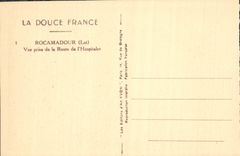 VINTAGE POSTCARD Rocamadour Seen from of the Road of Hospitalet