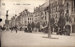 VINTAGE POSTCARD Rheims Places of Erlon