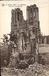 CPA Reims La Cathedrale Militaria