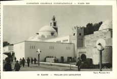 VINTAGE POSTCARD Fair Colonial International Paris 1931 Algerie House Algerian Southern part
