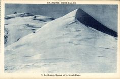 POSTAL Chamonix Mont Blanc de la VENDIMIA el topetón grande y Mont Blanc