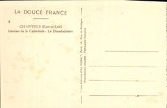 Interior de Chartres de la POSTAL de la VENDIMIA de la catedral