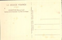 Interior de Chartres de la POSTAL de la VENDIMIA de Cahtedrale el cubo y el estribillo