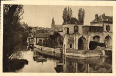 POSTAL Chartres de la VENDIMIA el castillo del tejo y de la catedral