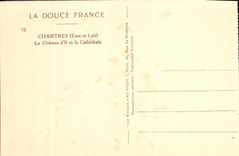POSTAL Chartres de la VENDIMIA el castillo del tejo y de la catedral