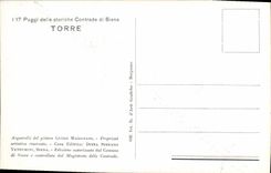 Folklore del traje de Siena Torre de los di de Contrade del storiche del delle de Paggi de la POSTAL de la VENDIMIA