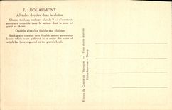 VINTAGE POSTCARD Douaumont double Cells in the Militaria cloister