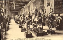 VINTAGE POSTCARD Paris Hotel of the Invalids Museum of the Army Room of Pierrefonds Overall picture Armours