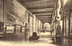 VINTAGE POSTCARD Paris Hotel of the Invalids Museum of the Army Room Bugeaud Colelctions detailed