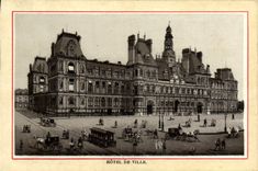VINTAGE POSTCARD Town hall Paris