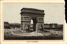 POSTAL Arc de Triomphe París de la VENDIMIA