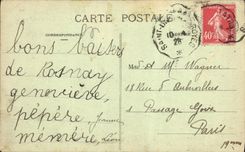 VINTAGE POSTCARD Rosnay the Hospital Park of the Castle the Tower the Cascade the English River