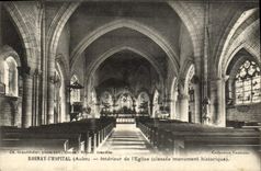 VINTAGE POSTCARD Rosnay the Interior Hospital of the Church