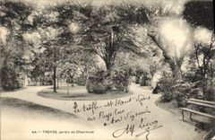 VINTAGE POSTCARD Troyes Garden of Chevreuse