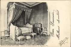 VINTAGE POSTCARD Surroundings of Bar on Paddle Castle of Brienne Room of Napoleon 1st