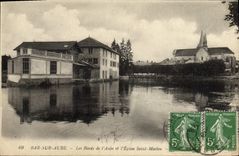 VINTAGE POSTCARD Bar on Paddle Edges of the Paddle and the Church Maclou Saint