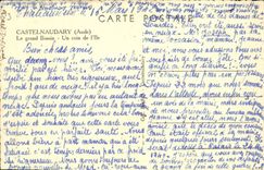 POSTAL Castelnaudary de la VENDIMIA el lavabo grande una esquina de la isla