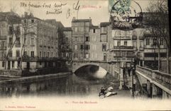 CPA Narbonne Le pont des marchands