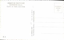 Abadía de la POSTAL de la VENDIMIA del claustro de Fontfroide Narbonne y de la casa del capítulo