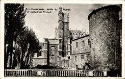Jardín de Narbonne de la POSTAL de la VENDIMIA del St del museo y de la catedral apenas