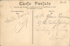 POSTAL ISCED de la VENDIMIA de Carcasona antes de las puertas del Aude