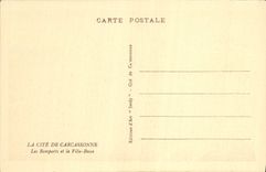 POSTAL de la VENDIMIA el ISCED De Carassonne Walls y la ciudad baja