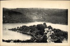 CPA La presqu'ile de laussac formee par le grand barrage de Sarrans