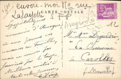VINTAGE POSTCARD peninsula of laussac formee by dam of Sarrans