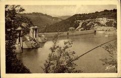 VINTAGE POSTCARD the Lake De Sarrans the Dam