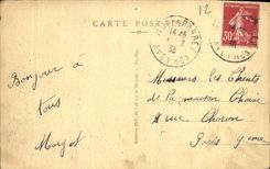 VINTAGE POSTCARD In Auvergne Nasty trick year Park Cows