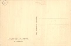 VINTAGE POSTCARD Espalion the Old palate old town hall and law courts and the old bridge