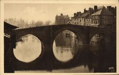 VINTAGE POSTCARD Espalion the Old Bridge
