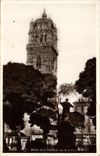 VINTAGE POSTCARD Rodez Bell-tower of the cathedral seen of the place of the ISCED