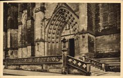 VINTAGE POSTCARD Rodez Gate of entry of the cathedral
