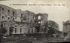 CPA Environs D'Arles Mont Major Les Ruines De l'Abbaye