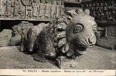 CPA Arles Musee Lapidaire Statue De Lion Dit de l'Arcoule