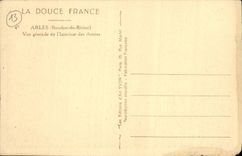 VINTAGE POSTCARD Soft Arles France View Of the Interior Of Arena