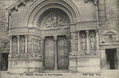 CPA Arles Portique De Saint Trophime