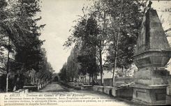 VINTAGE POSTCARD Arles Tomb Of the Consuls and alley of Alyscamps