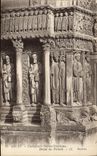 VINTAGE POSTCARD Arles Cathedral Sainte Trophime Detail of the gate