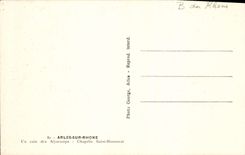 POSTAL Arles de la VENDIMIA en el Rhone una esquina de la cámara acorazada Honorat de Alyscamps Saint