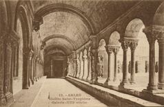 VINTAGE POSTCARD Arles Holy Cloister Trophime Gallery