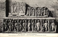 CPA Arles Musee Lapidaire Sarcophage dit des Arbres ou de l'Orante Bapteme du Christ