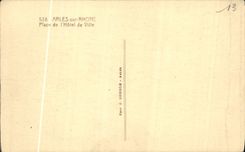 VINTAGE POSTCARD Arles on the Rhone Places Town hall