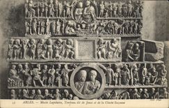 VINTAGE POSTCARD Concise Arles Museum Tomb known as of Jonas and Pure Suzanne