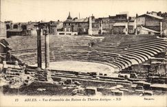 VINTAGE POSTCARD Arles Overall picture of the ruins of the ancient theater