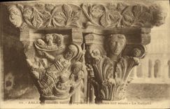 VINTAGE POSTCARD Arles Cathedral Sainte Trophime Capital nativity